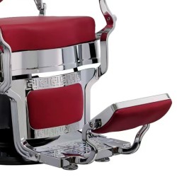 Cadeira de barbeiro Galaxy Silver Bordeaux