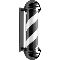 Poste Barbero Blanco y Negro POL