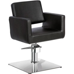 Sillon de Peluqueria Chic Q Negra Base Cuadrada