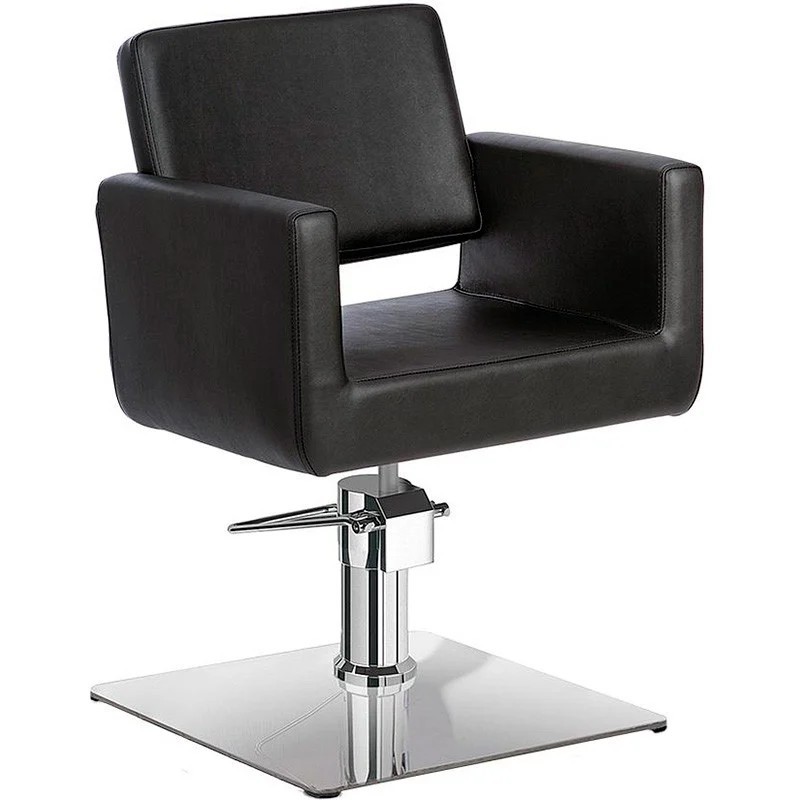 Sillon de Peluqueria Chic Q Negra Base Cuadrada