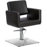 Sillon de Peluqueria Chic Q Negra Base Cuadrada