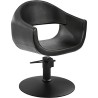 Sillon Peluqueria Glam Negra Base Redonda Negra