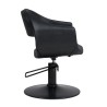 Sillon Peluqueria Glam Negra Base Redonda Negra