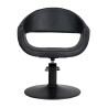 Sillon Peluqueria Glam Negra Base Redonda Negra