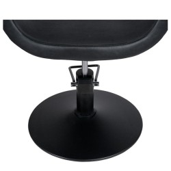 Sillon Peluqueria Glam Negra Base Redonda Negra