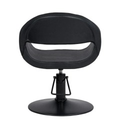 Sillon Peluqueria Glam Negra Base Redonda Negra