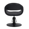 Sillon Peluqueria Glam Negra Base Redonda Negra