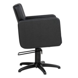 Sillon de Peluqueria Class E Negra con Base Estrella Negra