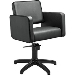 Sillon de Peluqueria Class E Negra con Base Estrella Negra