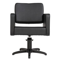 Sillon de Peluqueria Class E Negra con Base Estrella Negra