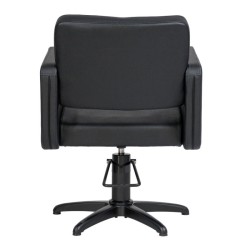Sillon de Peluqueria Class E Negra con Base Estrella Negra