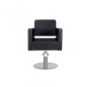 Sillon de Peluqueria Dora Negra Base Redonda Cromada