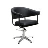 Sillon de Peluqueria Lyra Negra Base Estrella Cromada