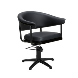 Sillon de Peluqueria Lyra Negra Base Estrella Negra