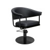 Sillon de Peluqueria Lyra Negra Base Redonda Negra