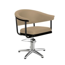 Sillon de Peluqueria Lyra Beige Base Estrella Cromada