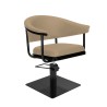 Sillon de Peluqueria Lyra Beige Base Cuadrada Negra