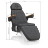 Camilla Estetica Electrica 3 Motores Bliss Gris Base Blanca