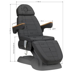 Camilla Estetica Electrica 3 Motores Bliss Gris Base Gris