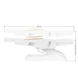 Camilla Estetica Electrica 3 Motores Bliss Blanca Base Blanca