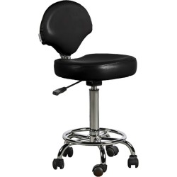Taburete Ferrara con Respaldo Negro