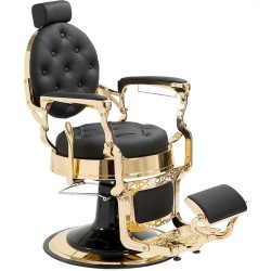 Cadeira de barbeiro Majestic Gold Preta