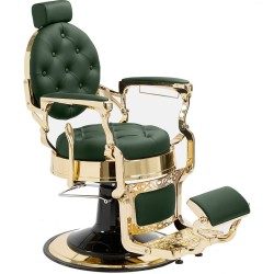 Cadeira de barbeiro Majestic Gold Verde