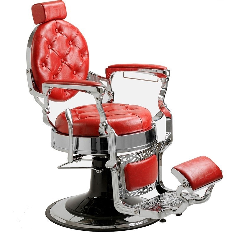 Cadeira Barbeiro Majestic Silver Vermelho Cadeira Barbeiro Majestic Silver Vermelho