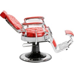 Cadeira Barbeiro Majestic Silver Vermelho