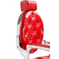 Cadeira Barbeiro Majestic Silver Vermelho