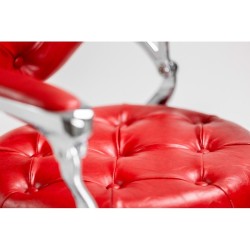 Cadeira Barbeiro Majestic Silver Vermelho