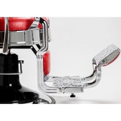 Cadeira Barbeiro Majestic Silver Vermelho