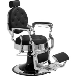 Cadeira de barbeiro Majestic Silver Preto