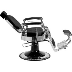 Cadeira de barbeiro Majestic Silver Preto