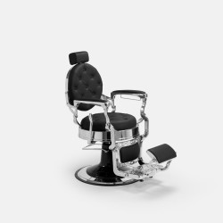 Cadeira de barbeiro Majestic Silver Preto