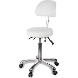 Taburete con Respaldo Zin Blanco
