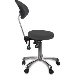Taburete con Respaldo Zin Gris Oscuro
