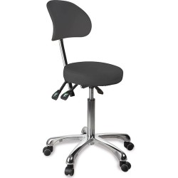 Taburete con Respaldo Zin Gris Oscuro