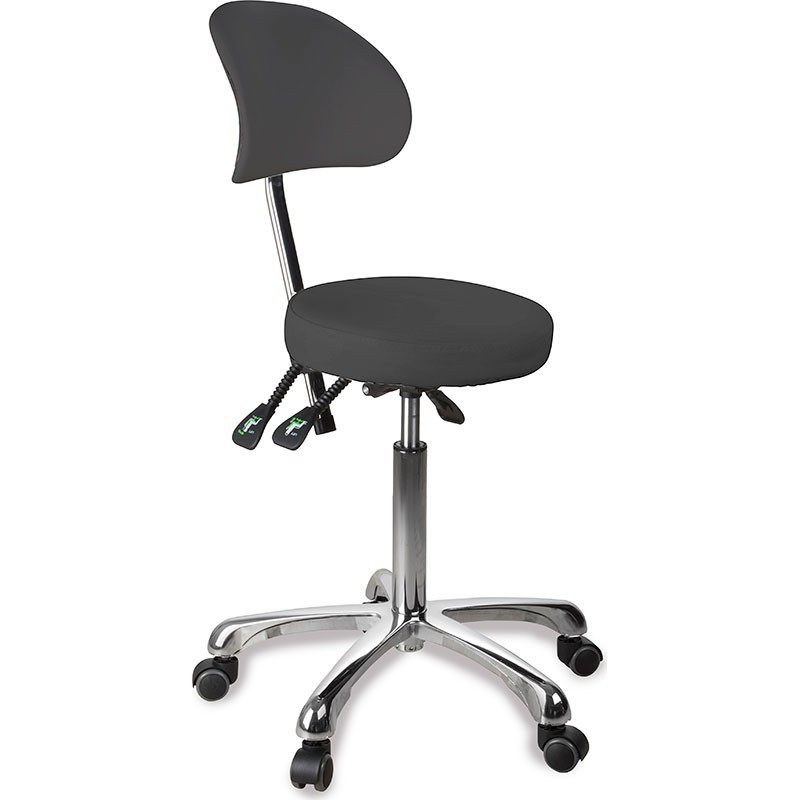 Taburete con Respaldo Zin Gris Oscuro