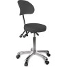 Taburete con Respaldo Zin Gris Oscuro