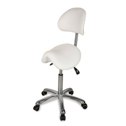 Taburete con Respaldo Zeo Blanco