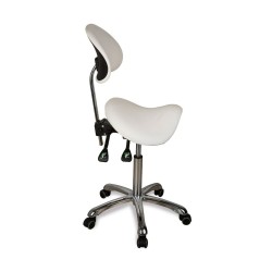 Taburete con Respaldo Zeo Blanco
