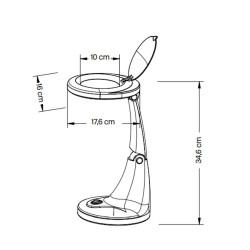 Lampara Lupa LED Sobremesa de 5 aumentos Hala