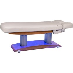 Camilla Masaje Spa de Madera 4 Motores Troch Base Clara con Calefaccio