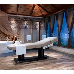 Camilla Electrica Spa Qaus Blanca con Calefaccion ( Base negra )