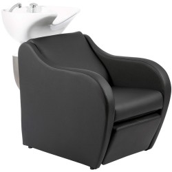 Lavacabezas Metri Electrico Negro Ceramica Blanca