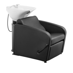 Lavacabezas Peluqueria Mullet Negro Elevacion Manual Pica Blanca