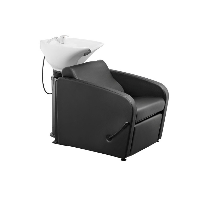 Lavacabezas Peluqueria Mullet Negro Elevacion Manual Pica Blanca
