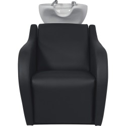 Lavacabezas Peluqueria Wisp Negro Ceramica Blanca