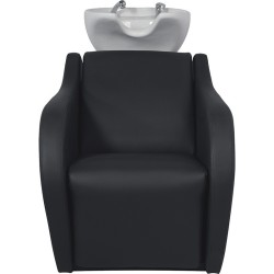 Lavacabezas Peluqueria Wisp Manual Negro Ceramica Blanca